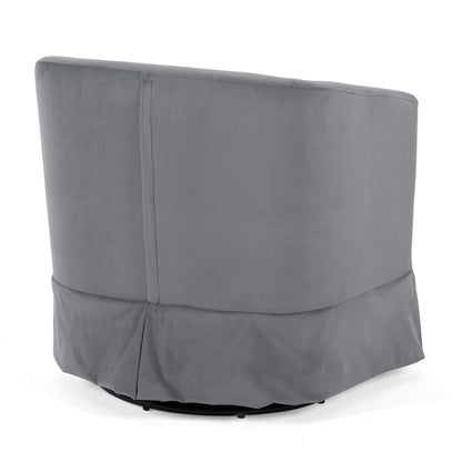 Wide Swivel Lounge Chair – Gray
