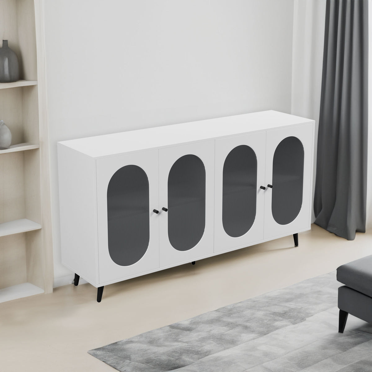 White Acrylic Sideboard Cabinet