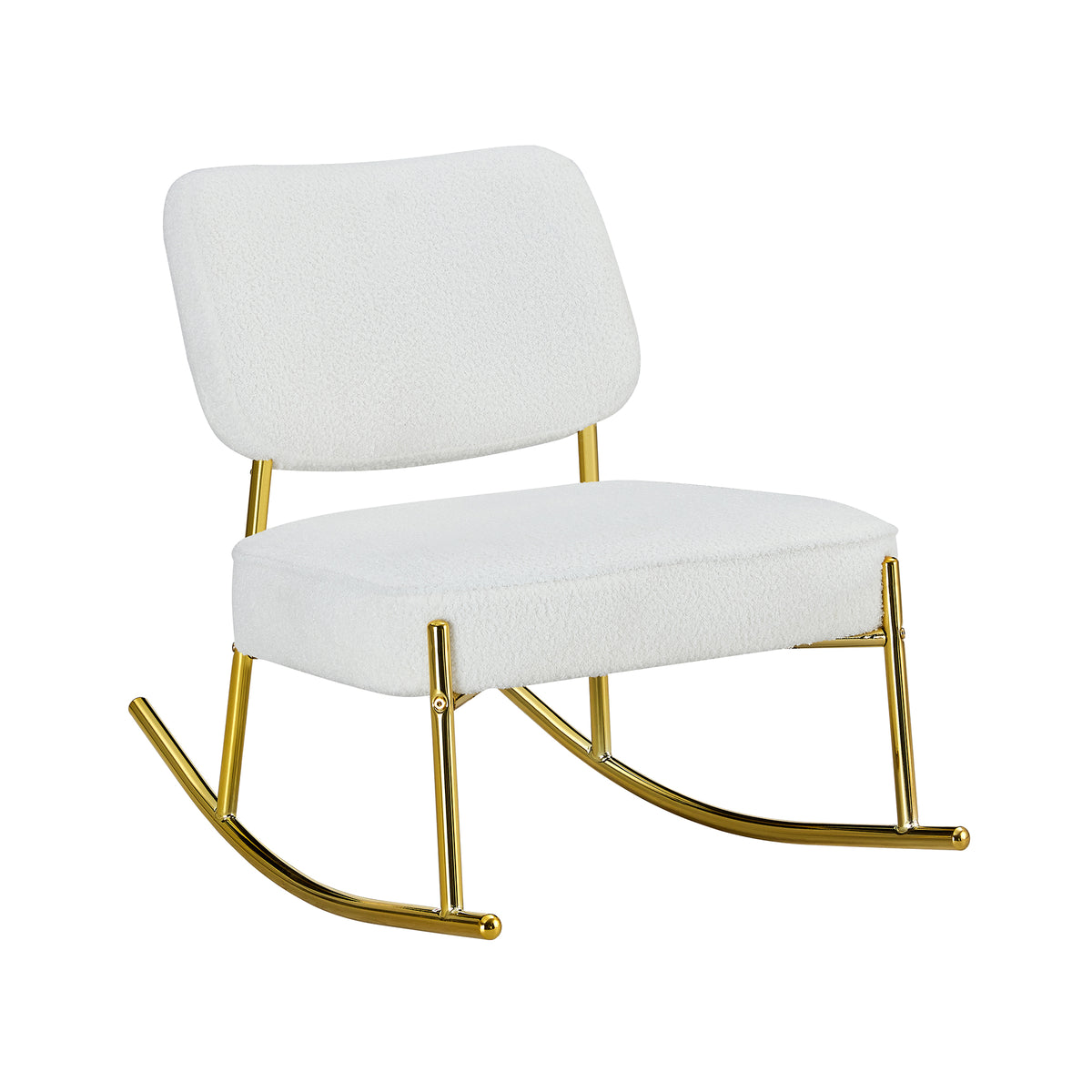 Suede Rocking Lounge Chair – Beige