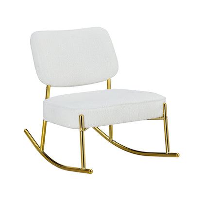 Suede Rocking Lounge Chair – Beige
