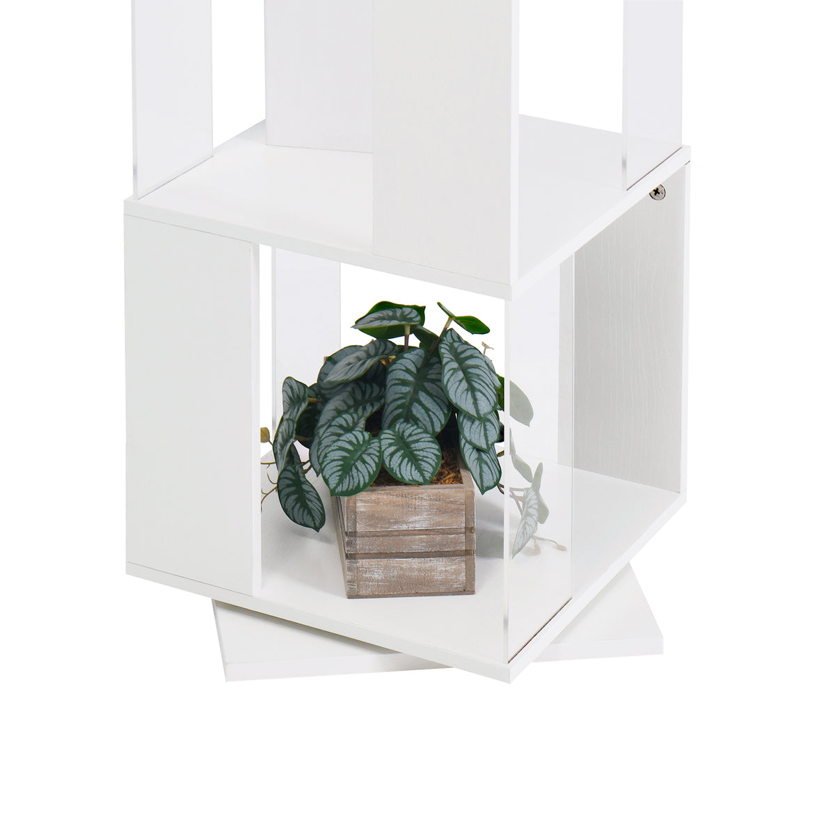 Rotating Acrylic Bookshelf Organizer