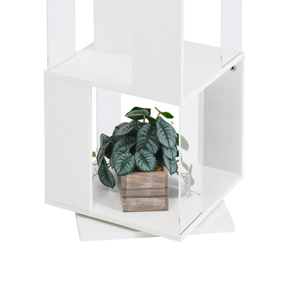 Rotating Acrylic Bookshelf Organizer