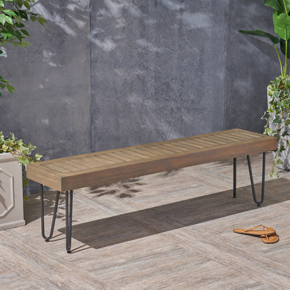 Jane Industrial Wood & Metal Bench