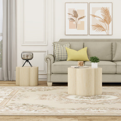 Black 2-Piece Cloud Coffee Table Set – Modern Nesting Tables