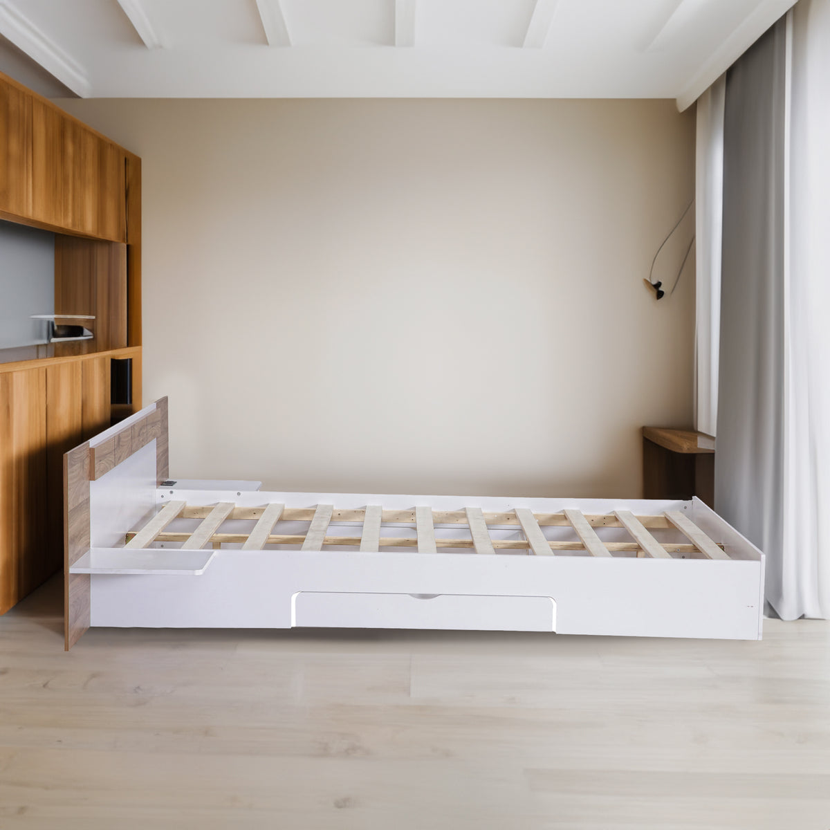 Queen Platform Bed White