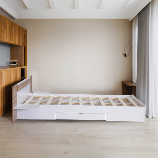 Queen Platform Bed White