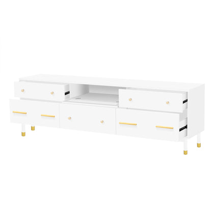 Modern TV Stand for 75-Inch Screens Black