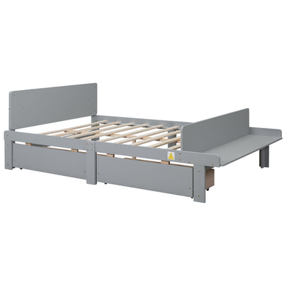 Full Bed with Bench Grey