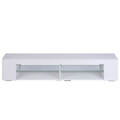 LED TV Stand High Gloss White