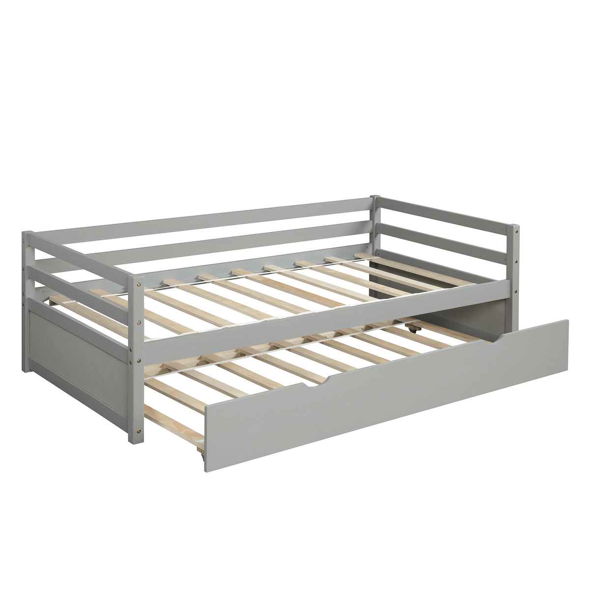 Twin Daybed with Trundle Gray