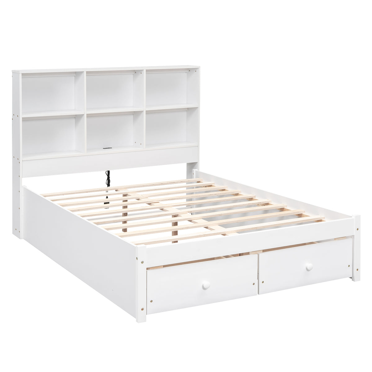 Full Storage Bed White