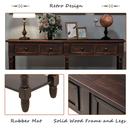 Console Table with Storage Espresso