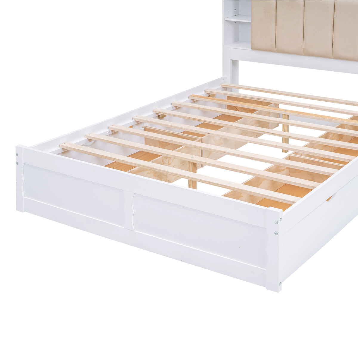 Wood Queen Platform Bed White