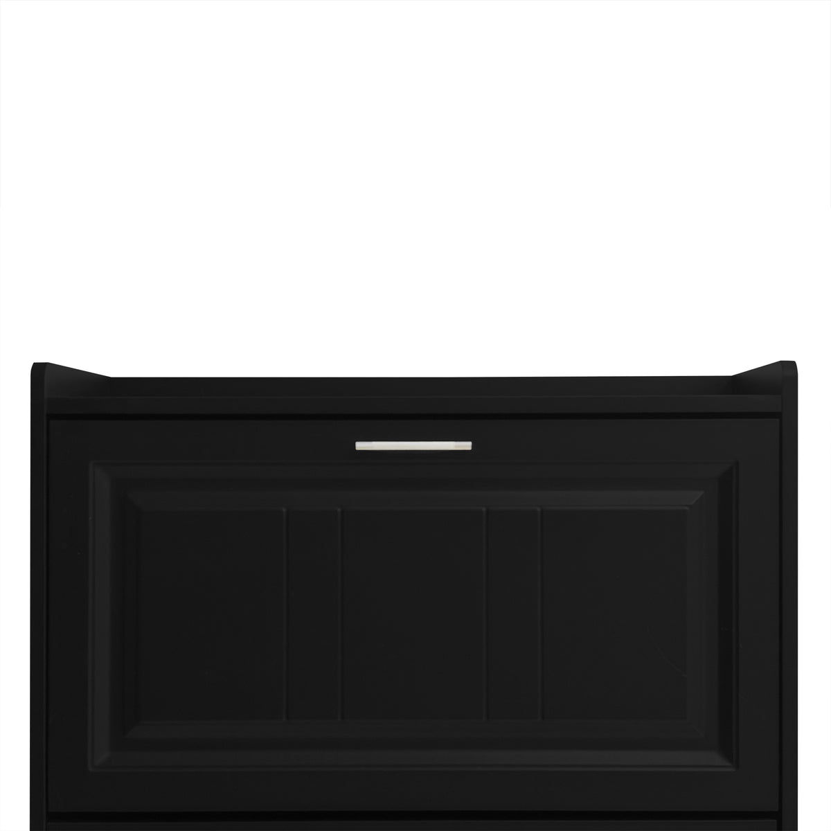 U-Can Black Shoe Storage Cabinet with 3 Flip Drawers