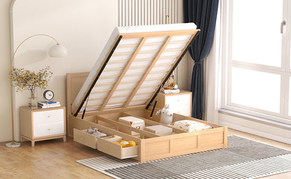 Full Wood Platform Bed