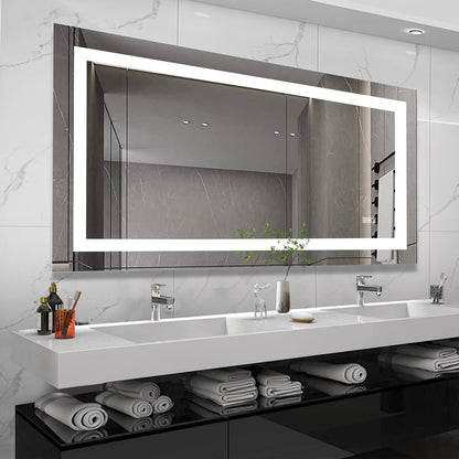 LED Bathroom Mirror 72×36 Anti-Fog
