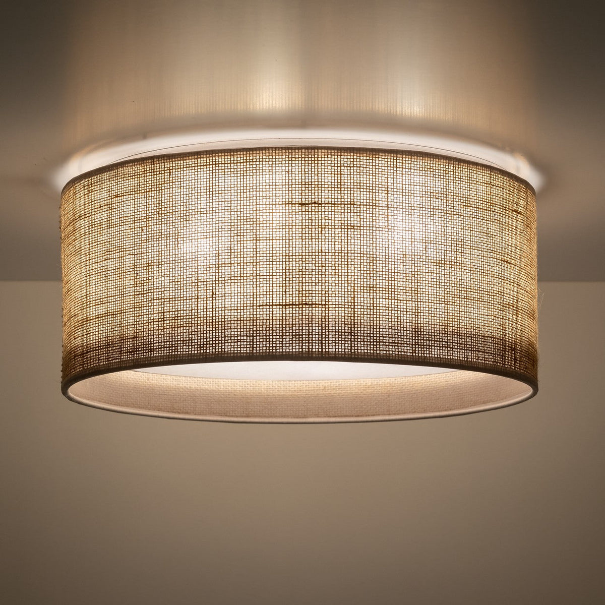 JUTE Natural Flush Mount Light