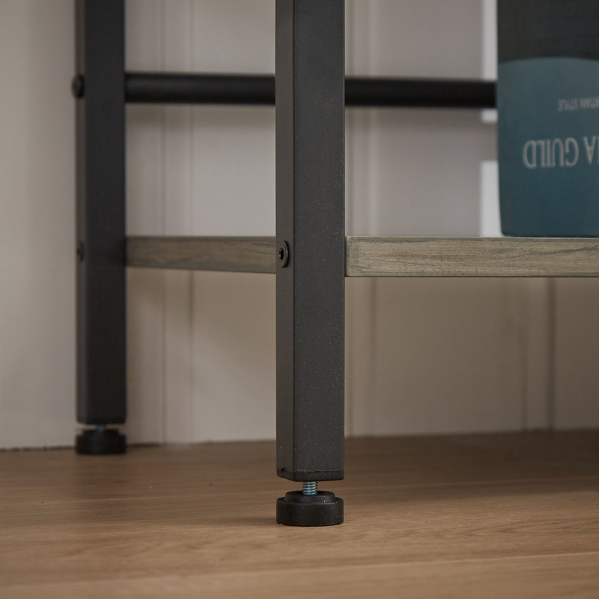 Triple Wide Industrial Bookshelf – Retro Wood & Metal