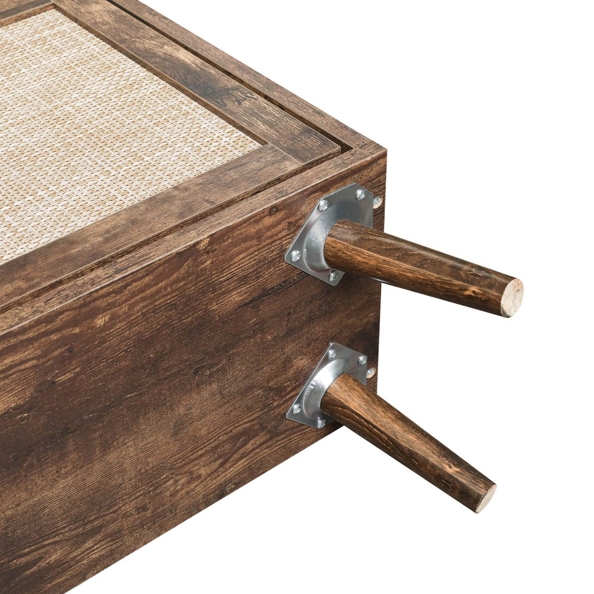 4-Door Freestanding Shoe Cabinet with Storage Shelves