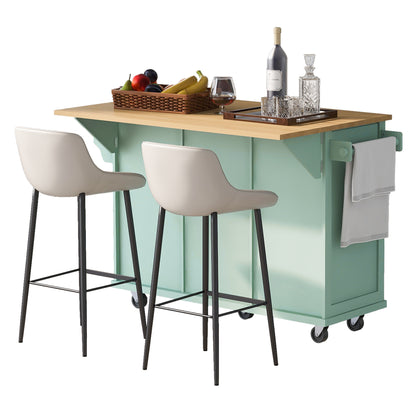 Kitchen Island Cart Mint Green