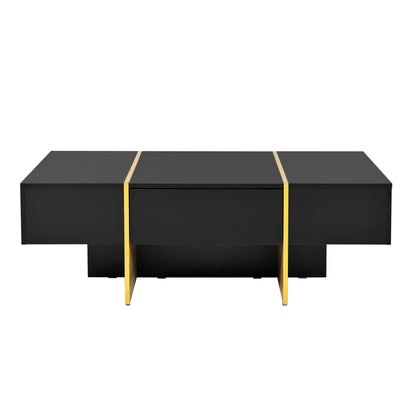 Modern Rectangular Sofa Table Black