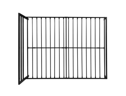 Black Metal Bed Frame with Headboard