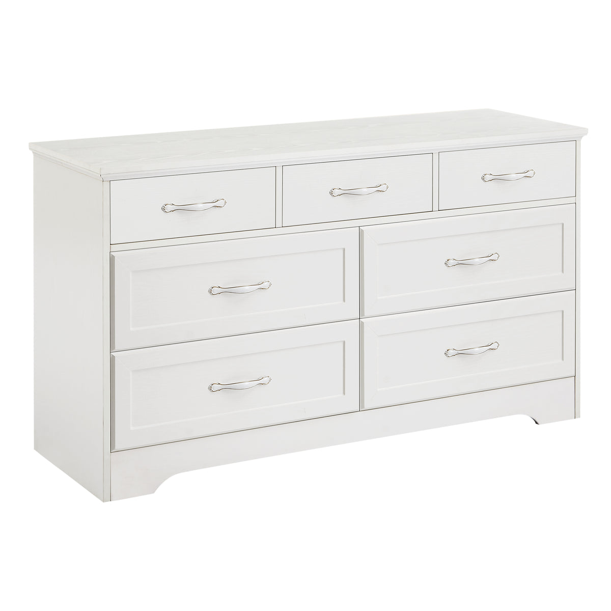 Modern 3-Drawer Dresser with Metal Pulls