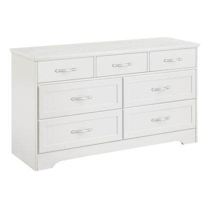 Modern 3-Drawer Dresser with Metal Pulls