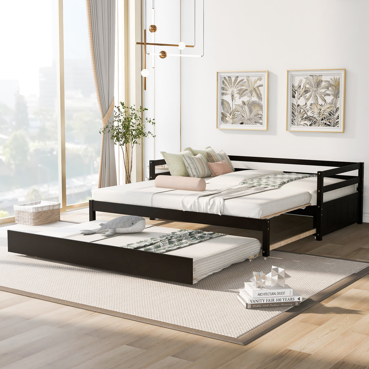 Twin Daybed with Trundle Espresso