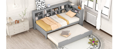 Wooden Twin Daybed Gray
