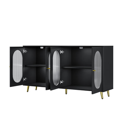 Black Acrylic Sideboard Cabinet