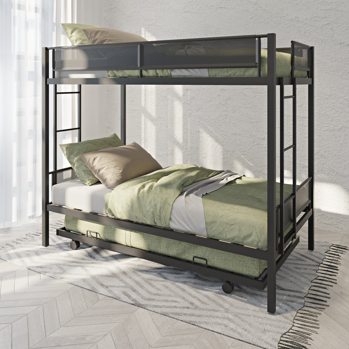 Double Metal Bed Frame Silver