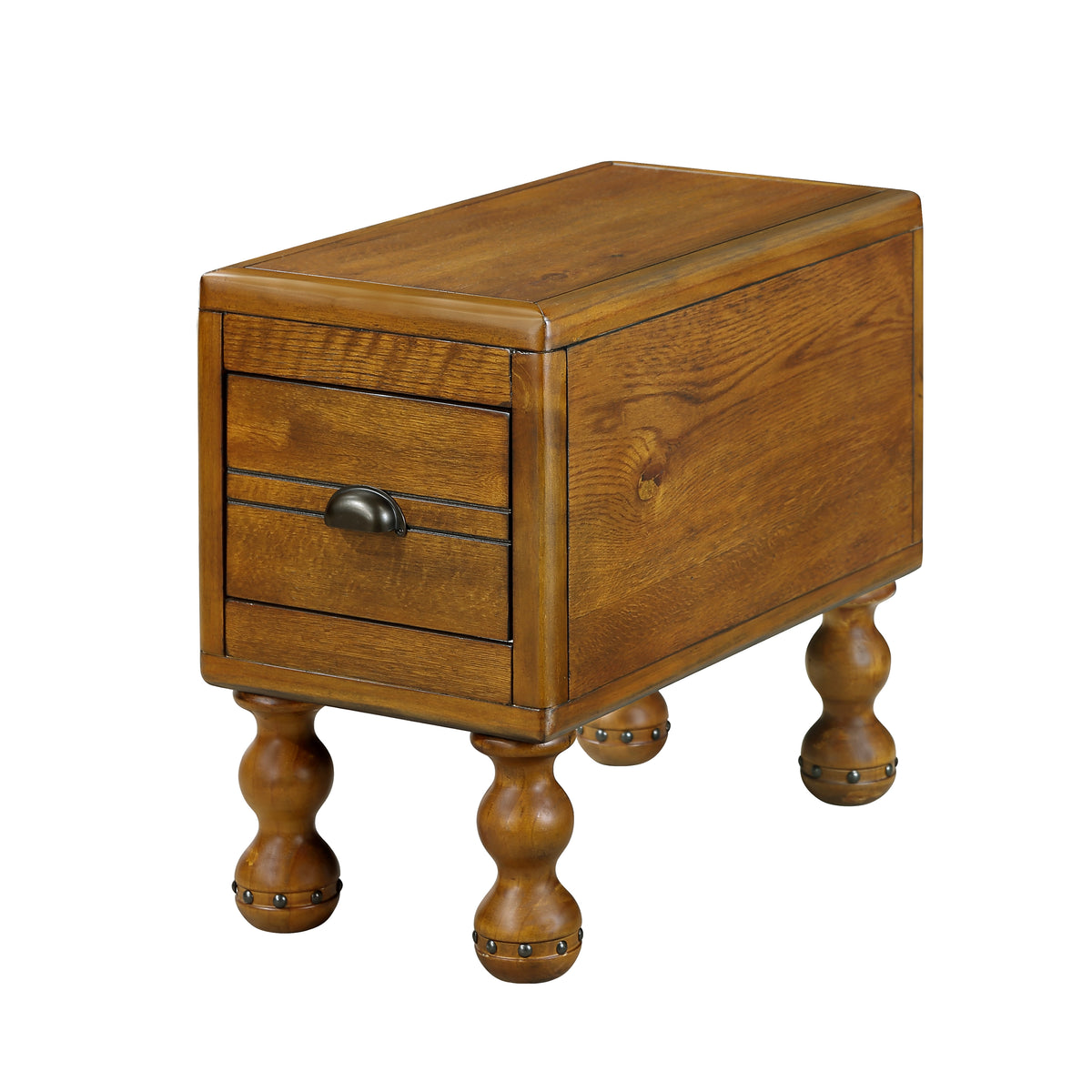 Antique Brown Wood End Table