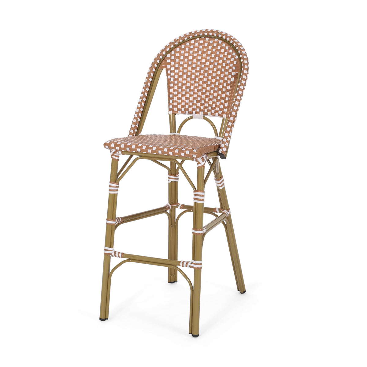 Aluminum Wicker Bar Stool Set of 2