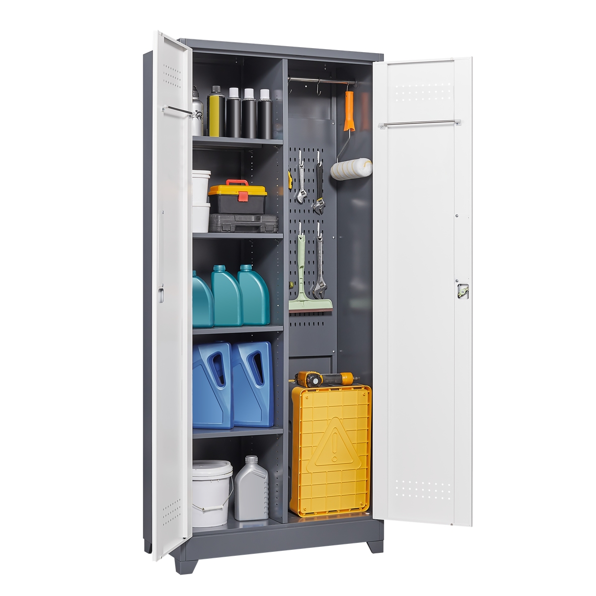 Industrial Metal Storage Cabinet with Lockable Doors