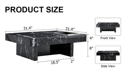 Black Pattern Modern Coffee Table