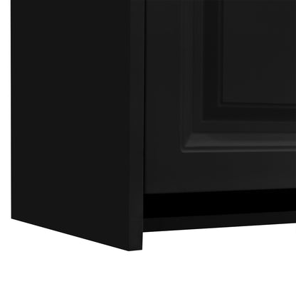 U-Can Black Shoe Storage Cabinet with 3 Flip Drawers