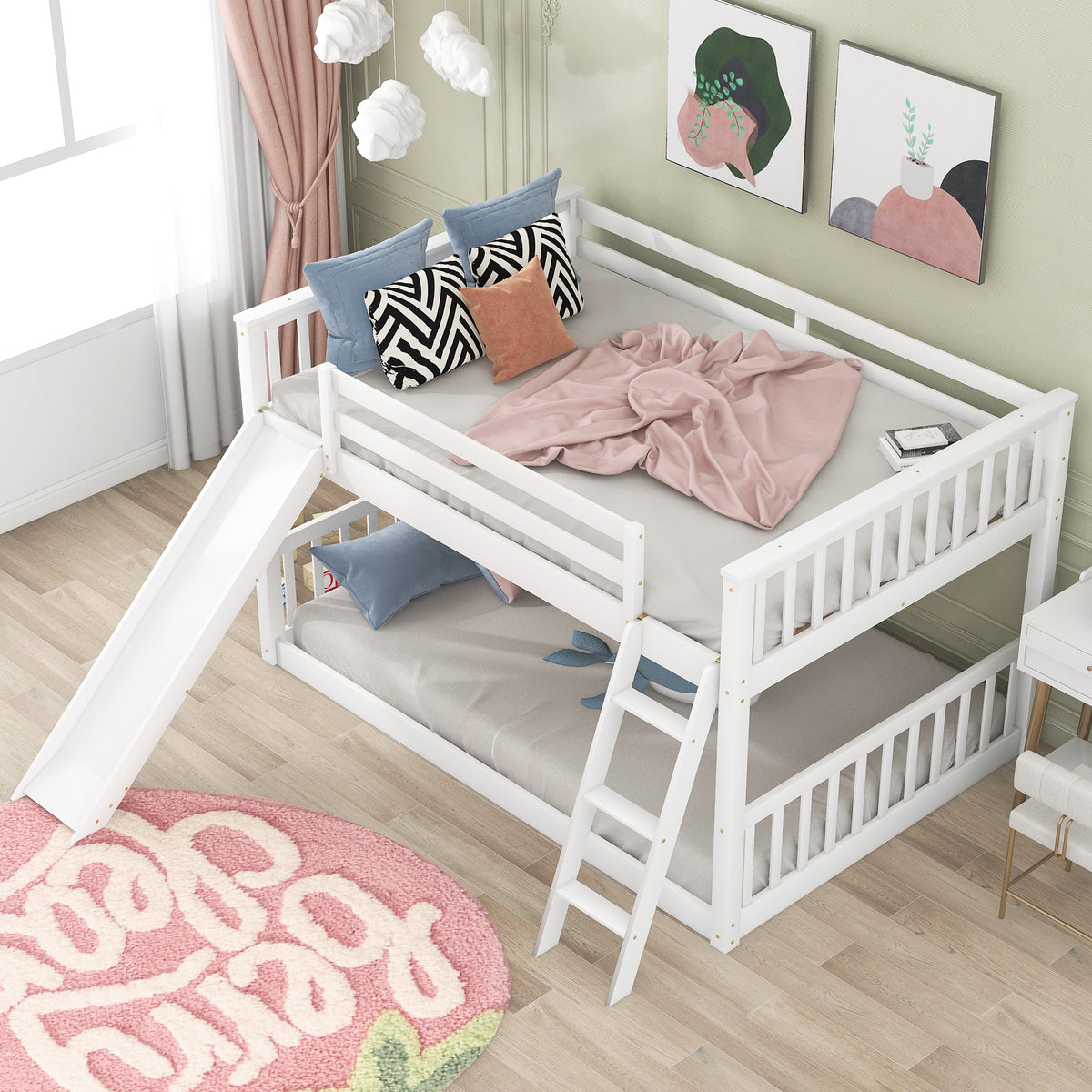 Full Bunk Bed White