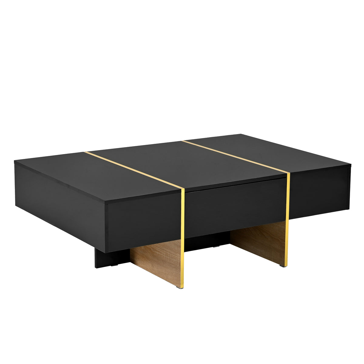 Modern Rectangular Sofa Table Black