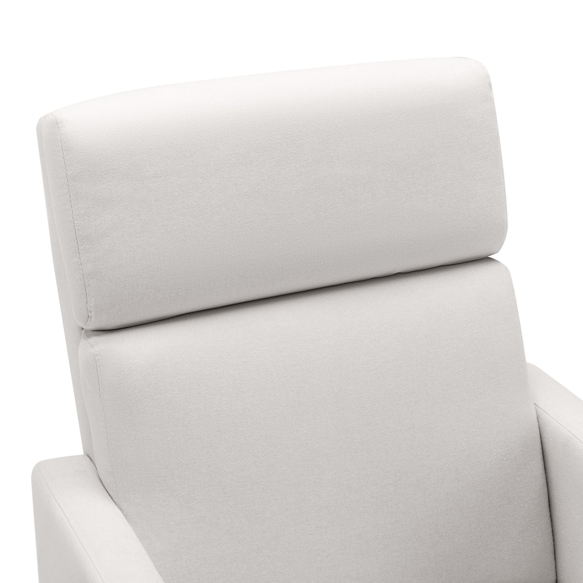 Beige Modern Upholstered Rocker Recliner Chair