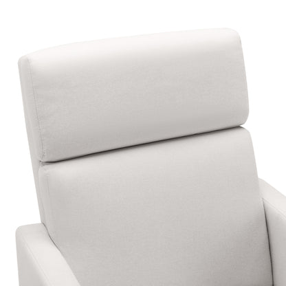 Beige Modern Upholstered Rocker Recliner Chair