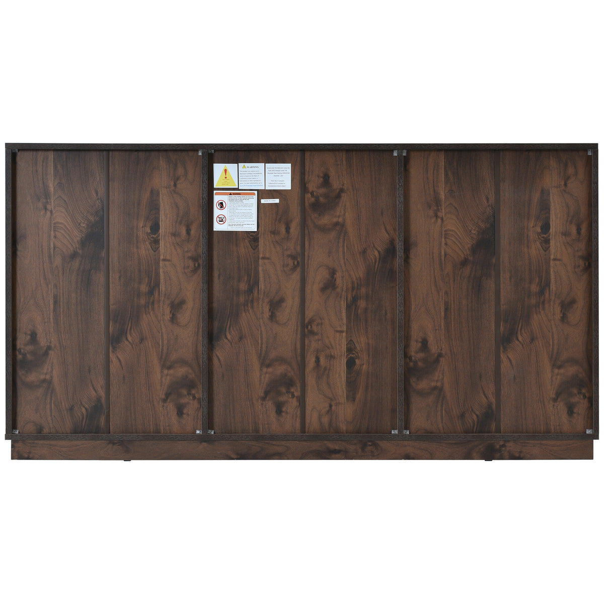 Mid-Century 9-Drawer Dresser Dark Brown