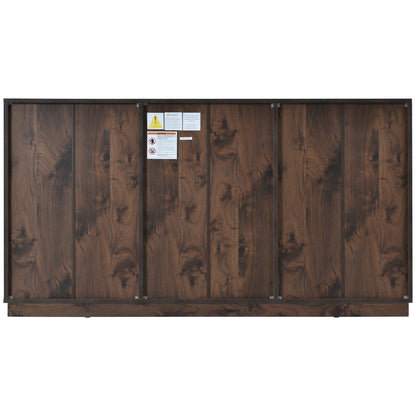Mid-Century 9-Drawer Dresser Dark Brown