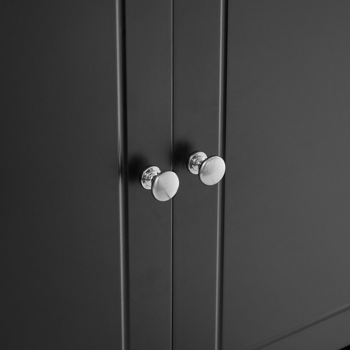 Black Bathroom Storage Cabinet with Drawers