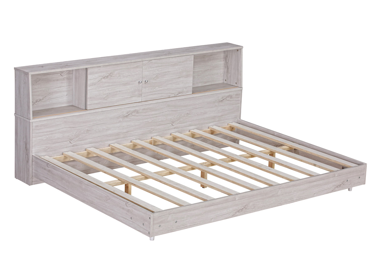 Full Daybed Frame with Bookcases Oak