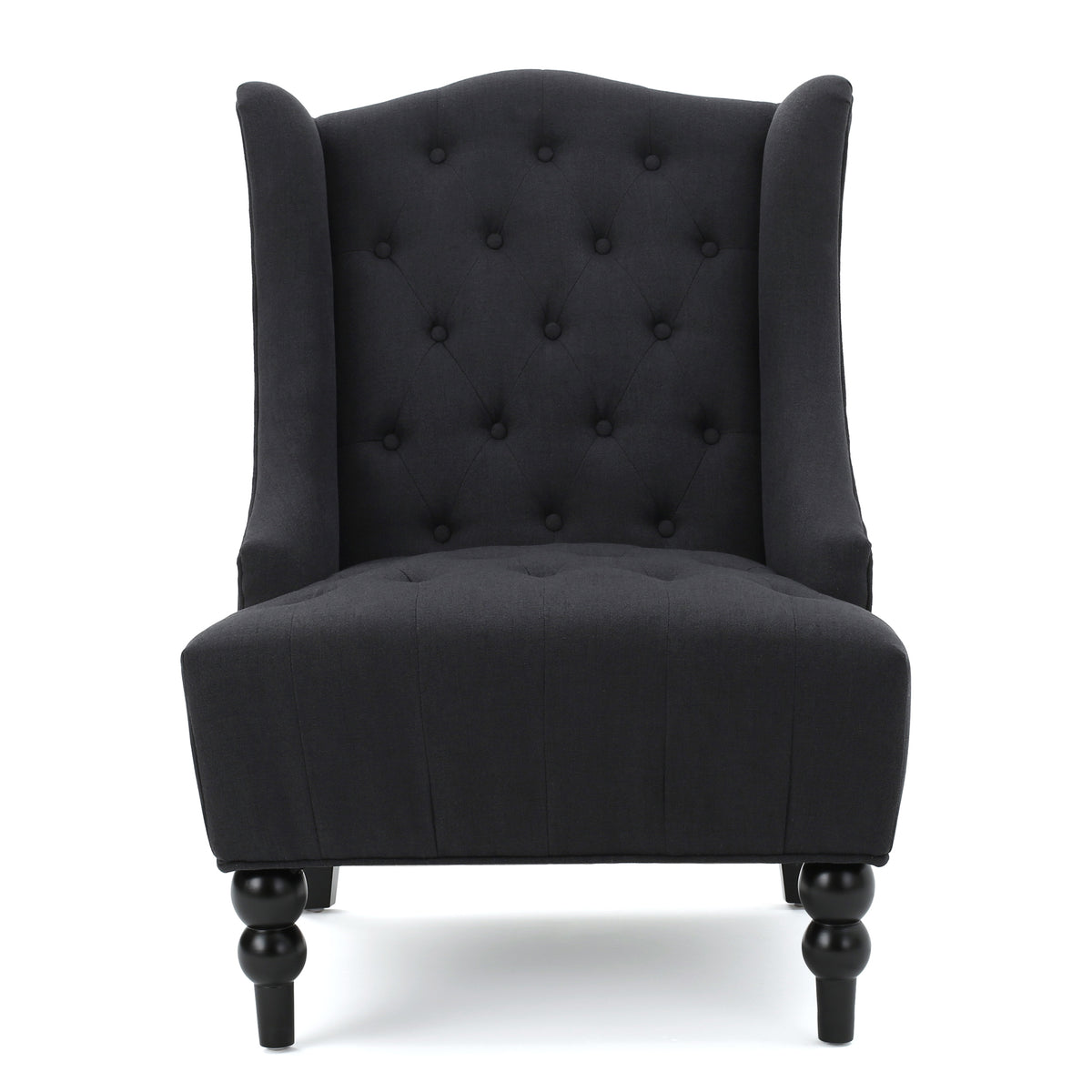Toddman Velvet Club Chair – Charcoal