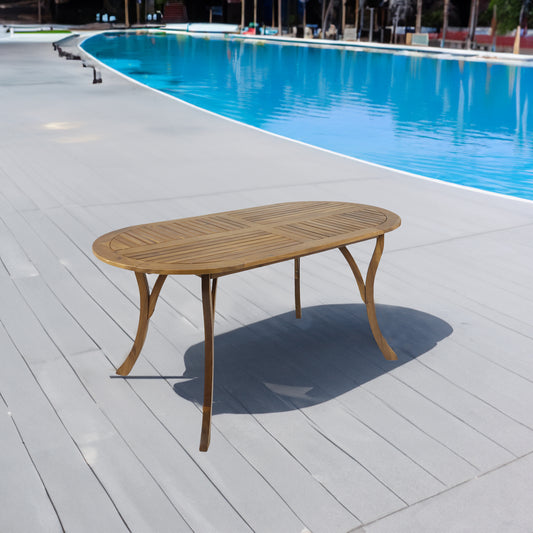 Acacia Wood Dining Table Natural Finish