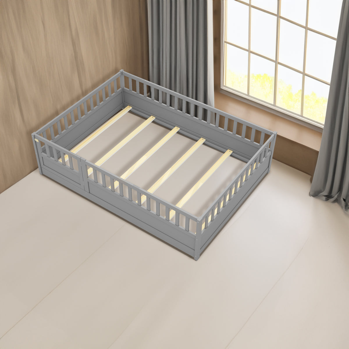 Montessori Floor Bed Gray