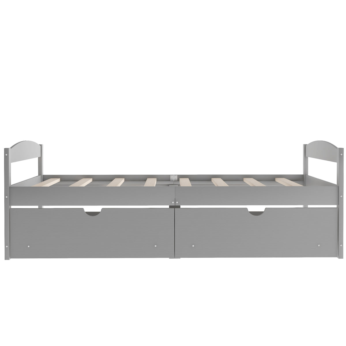 Twin Platform Bed Gray