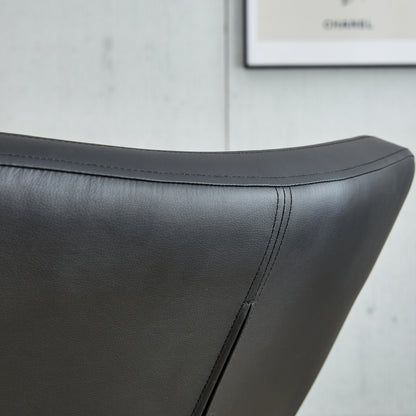 PU Leather Rocking Chair – Gold Metal Legs